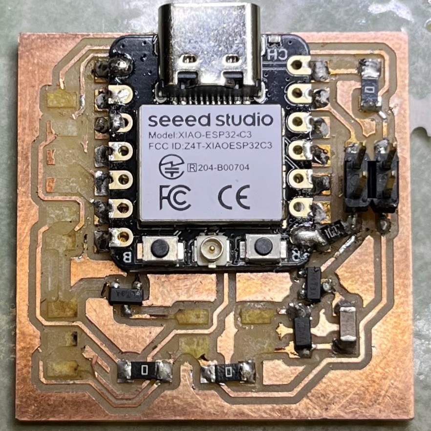 previous board with detached pins